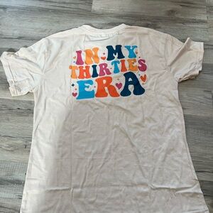 Graphic Tee with Colorful Text